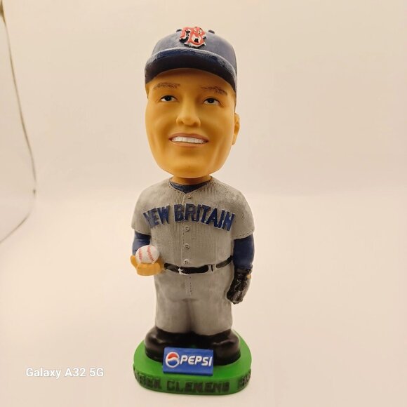 Roger Clemens 21 New Britain Bobblehead Figurine 5G Pepsi Edition By Alexander G - Picture 1 of 3